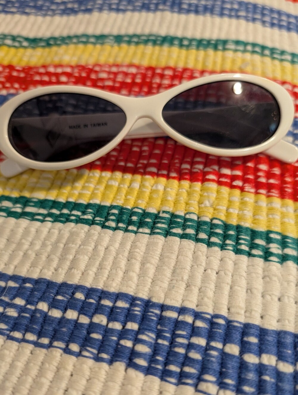 60s‎ 70s Vintage MOD White Women's Sunglasses